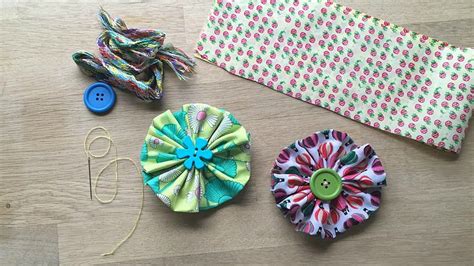 Easy Fabric Flower - a Great Sewing Pattern for Beginners - YouTube