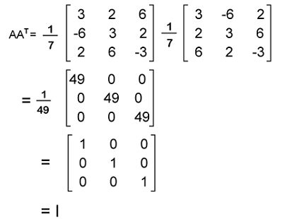 Orthogonal matrix in Discrete mathematics - javatpoint