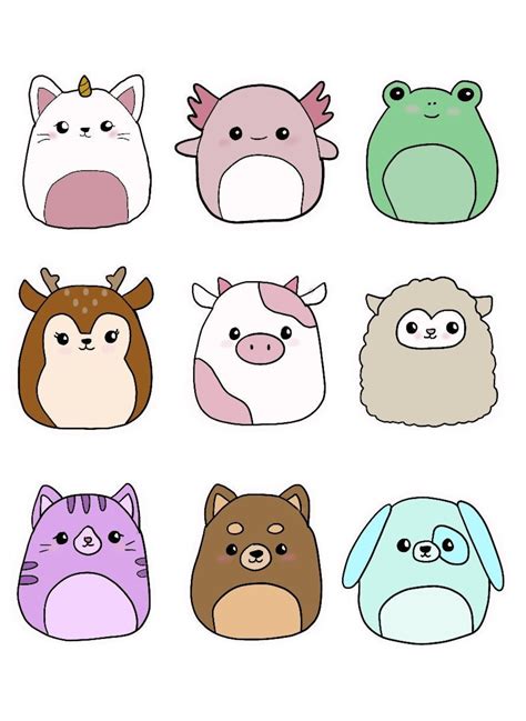 9 Squishmallow Stickers - Etsy