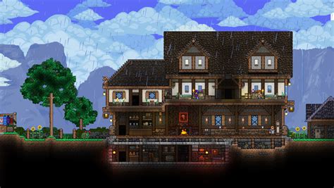 Tavern / Ale House I have been working on. | Terraria house ideas ...