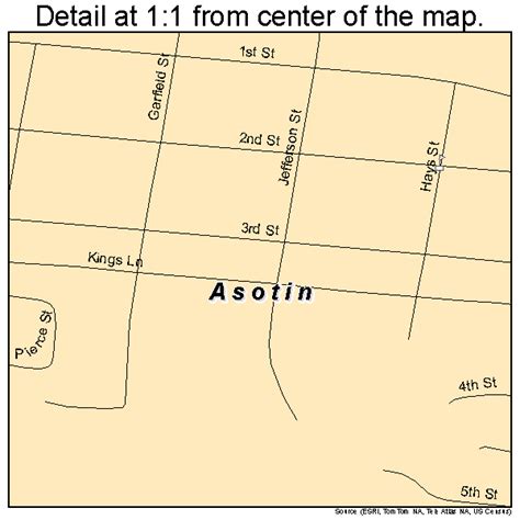 Asotin Washington Street Map 5303075