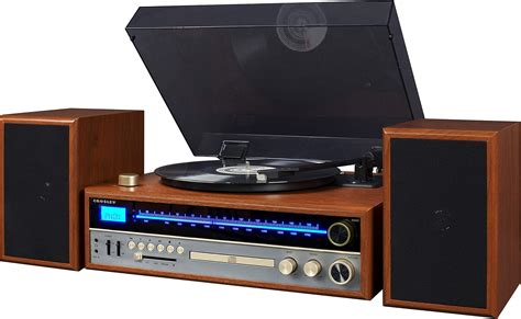 Crosley 1975T Turntable System with Bluetooth, CD, AM/FM and Included ...