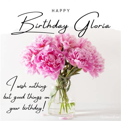 Happy Birthday Gloria Gif Images and Funny Cards