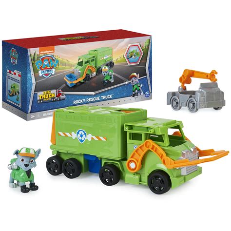 Buy Paw Patrol, Big Truck Pup’s Rocky Transforming Toy Trucks with ...