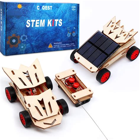 Buy 2 Set STEM Kit,Solar Model Car Building Project Science Experiment ...