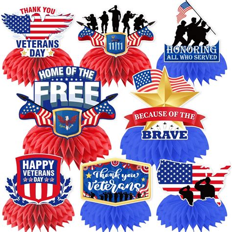 Amazon.com: Happy Veterans Day Table Decorations, Veterans Day ...