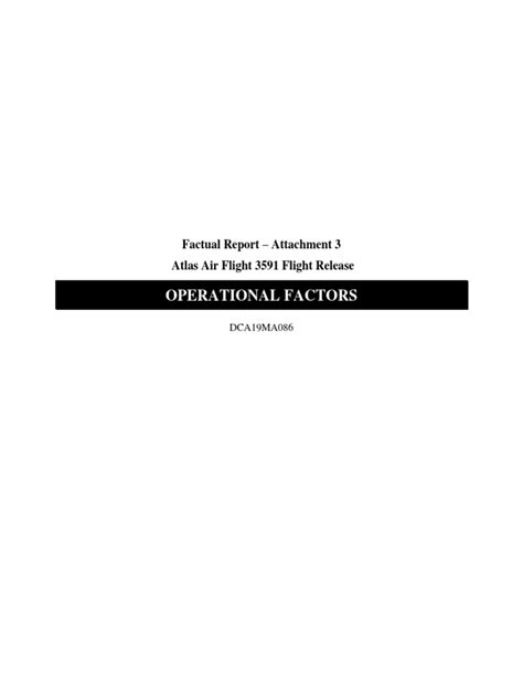 Operations Attachment 3 - Atlas Air Flight 3591 Flight Release | PDF