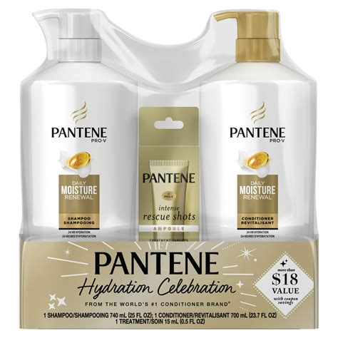 ($17 Value) Pantene PRO-V Shampoo and Conditioner Set, Sulfate-Free, 3 ...