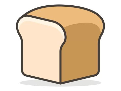 Bread Emoji Icon PNG vector in SVG, PDF, AI, CDR format