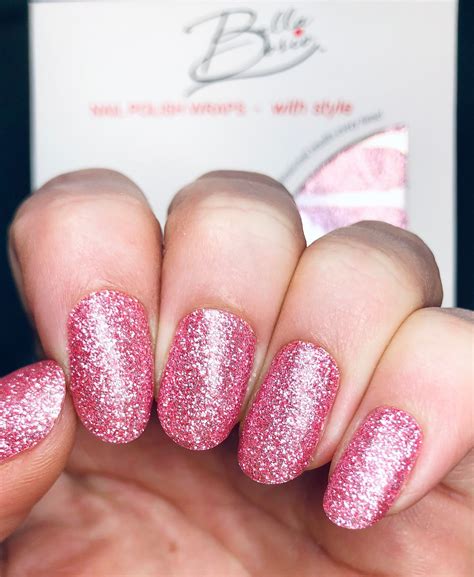 The Perfect Light Pink Glitter Nail Polish Wrap Strips for | Etsy