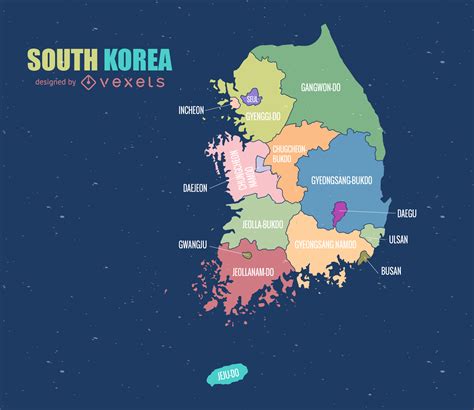 South Korea Map Vector Download