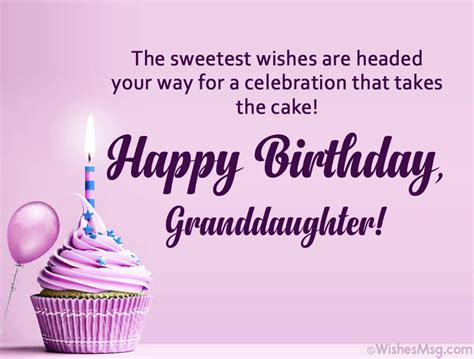 Happy Birthday Wishes for Granddaughter - WishesMsg