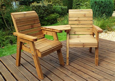 Charles Taylor Hand made Chunky Wooden Garden Furniture Love Seats | eBay