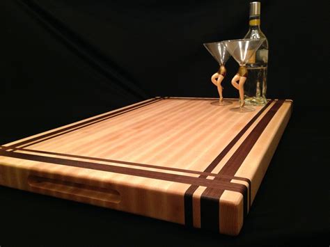 Buy Hand Crafted Large Rock Maple And Black Walnut Cutting Board, made ...