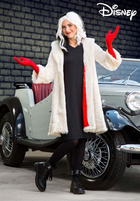 Women's Deluxe Cruella De Vil Coat Costume | ubicaciondepersonas.cdmx ...