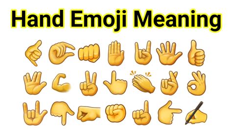 Hand Emoji Meaning/ Hand Gesture Emoji/Emoji Meanings/Emoji Ka Matlab ...