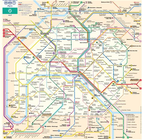 Paris Metro Map Printable