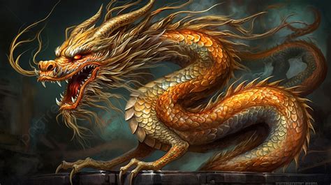 Golden Dragon Dragon Art Background, Pictures Of Chinese Dragons ...