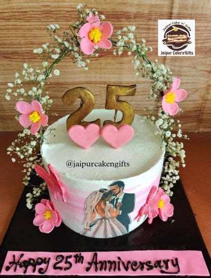 25th wedding anniversary cake