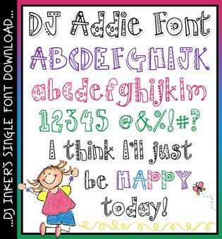 Fabulous fonts for teachers and creating smiles by DJ Inkers