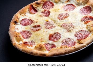 Pizza Pepperoni Cheese Top View Stock Photo 2221505461 | Shutterstock