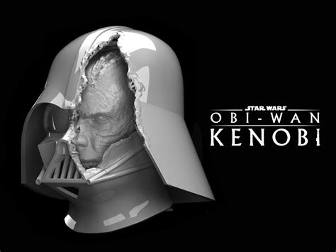 STL file Darth Vader Damaged helmet | Kenobi 🪖・Model to download and 3D ...