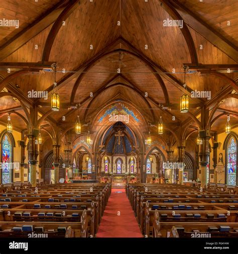 Interior of the historic St. John's Anglican Church at 64 Townsend ...