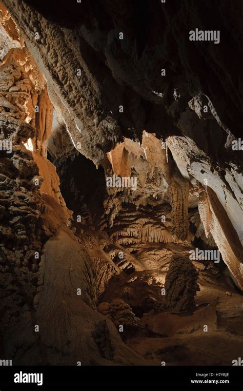 Limestone formations within Lang Cave, Gunung Mulu National Park ...