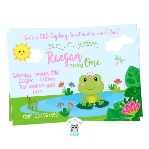 Frog Birthday Invitation - Leap Day Birthday Invitation | Birthday ...