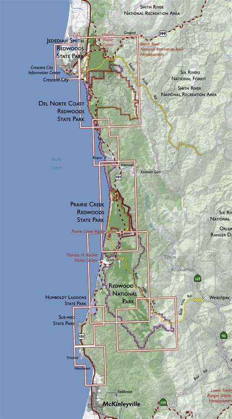 Redwood National Park Map