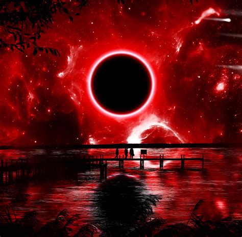 1100x1080 Red Eclipse Digital Art 1100x1080 Resolution Wallpaper, HD ...