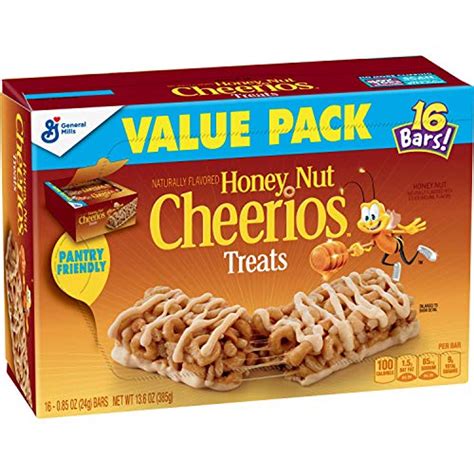 General Mills Cereal Honey Nut Cheerios Treat Bars 16 ct Value Pack ...