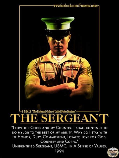 For all you Sergeants out there, YOU are the backbone. Set the standard ...