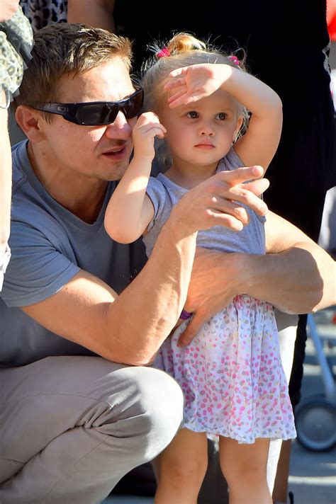 Jeremy Renner Spending Some Daddy and Daughter Time in Disneyland ...