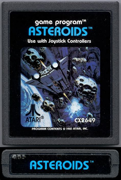 Asteroids (1981) Atari 2600 box cover art - MobyGames