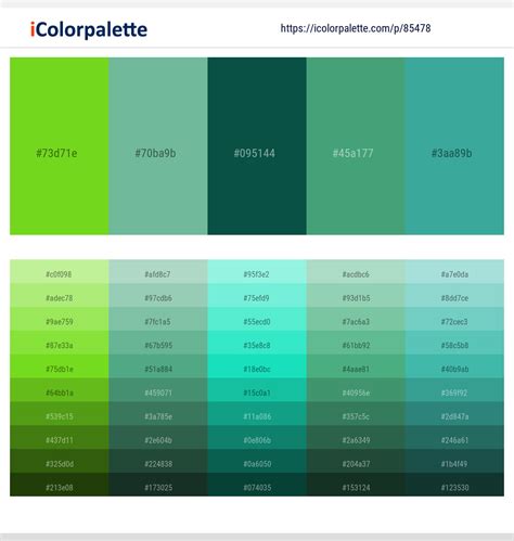 1 Latest Color Schemes with Lima And Deep Sea Green Color tone ...