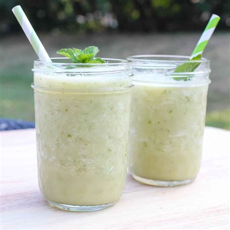 Cucumber Melon Smoothie with Sweet Basil & Almond Milk