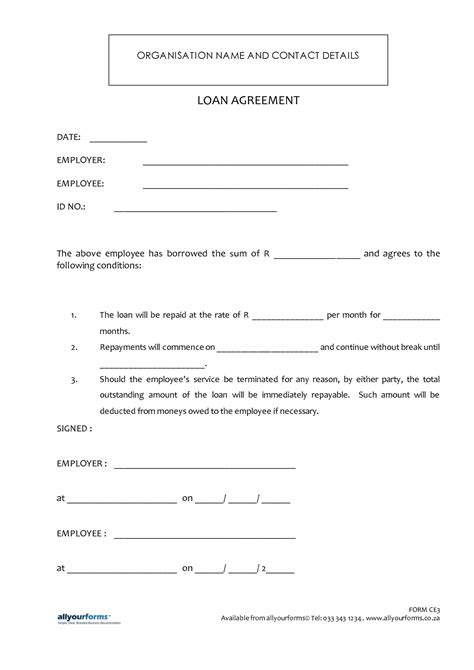 Contract For Borrowing Money From Family - Free Printable Documents