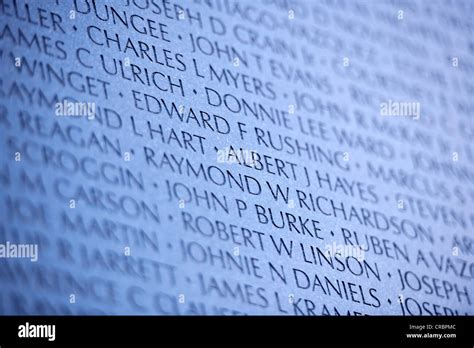 Vietnam Veterans Memorial Wall, national memorial with the names of ...