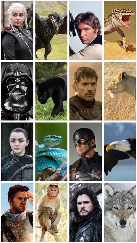 My favourite characters as spirit animals, but there’s more of them : r ...