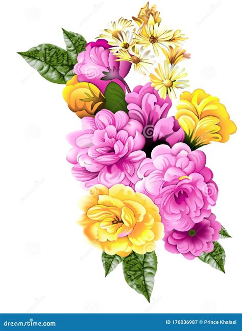 Seamless Tropical and Botanical Flower Design Stock Illustration ...