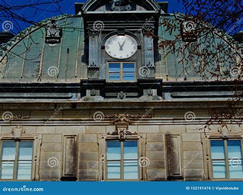 Ancient Beautiful Architecture in Montreal, Quebec, Facade of an Old ...