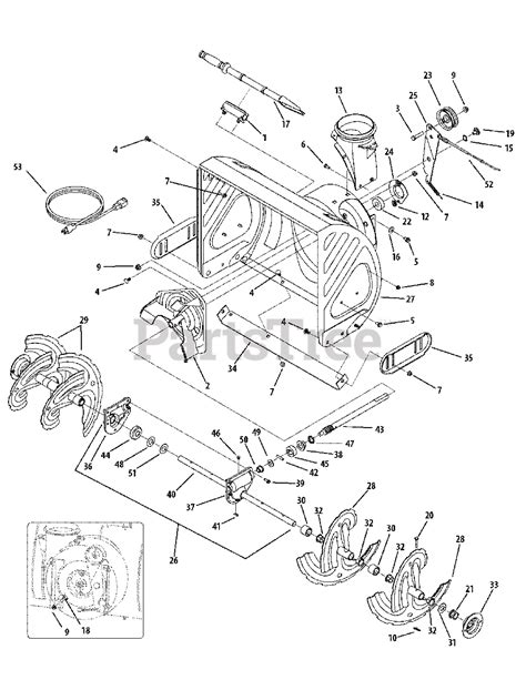 MTD 31AH5ZLH704 - MTD Gold Snow Thrower (2008) Auger & Auger Housing ...