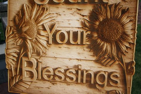 Count Your Blessings! - Laser Engraved Wall Decor / Wall Art - 23 ...