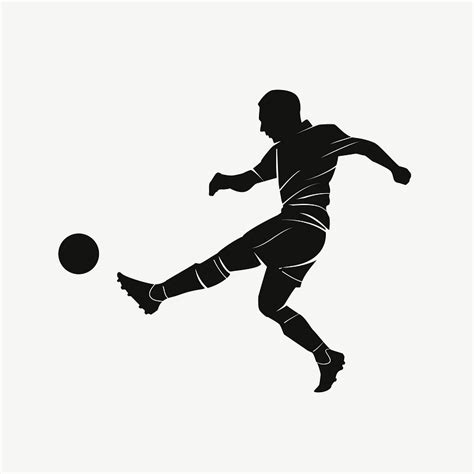 Soccer player silhouette clip art | Free PSD - rawpixel