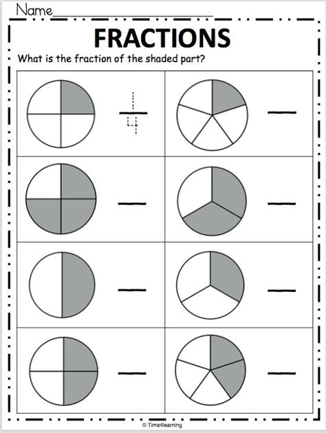 shading fractions worksheets | Kish Printablesheet