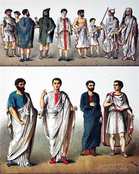 Ancient Roman Costumes. Peasants, High Priest, Senator. Ancient Rome ...