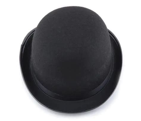 Black satin Felt hat magician gentleman adult 20'S costume tuxedo Round ...