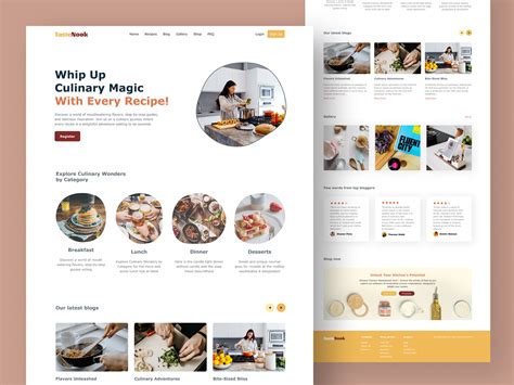 Cooking Blog Website Landing Page Design by Naim Talukder on Dribbble