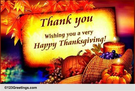 Thanksgiving Thank You Note! Free Thank You eCards, Greeting Cards ...